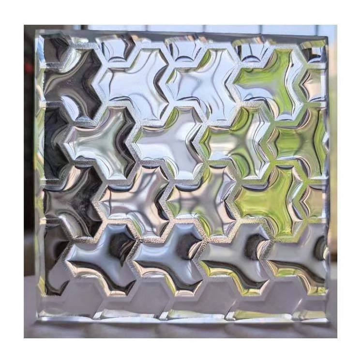 Hot Melt Glass Bronze Kiln Formed Cast Glass Tinted Tempered Building Glass Panel Decorative For Table Top