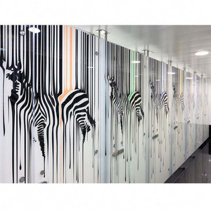 Chinese Fantastic customized tempered digital printing on glass art for wall