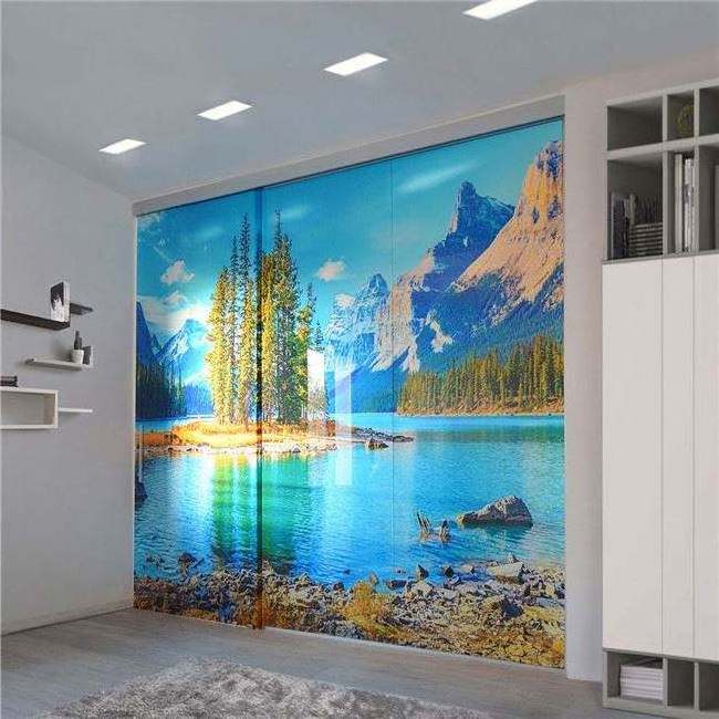 Chinese Fantastic customized tempered digital printing on glass art for wall