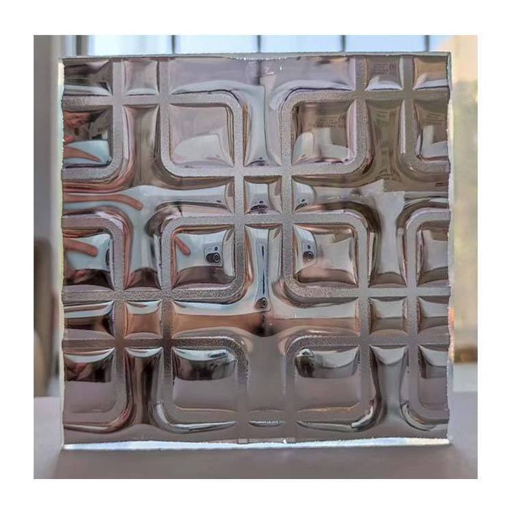 Hot Melt Glass Bronze Kiln Formed Cast Glass Tinted Tempered Building Glass Panel Decorative For Table Top