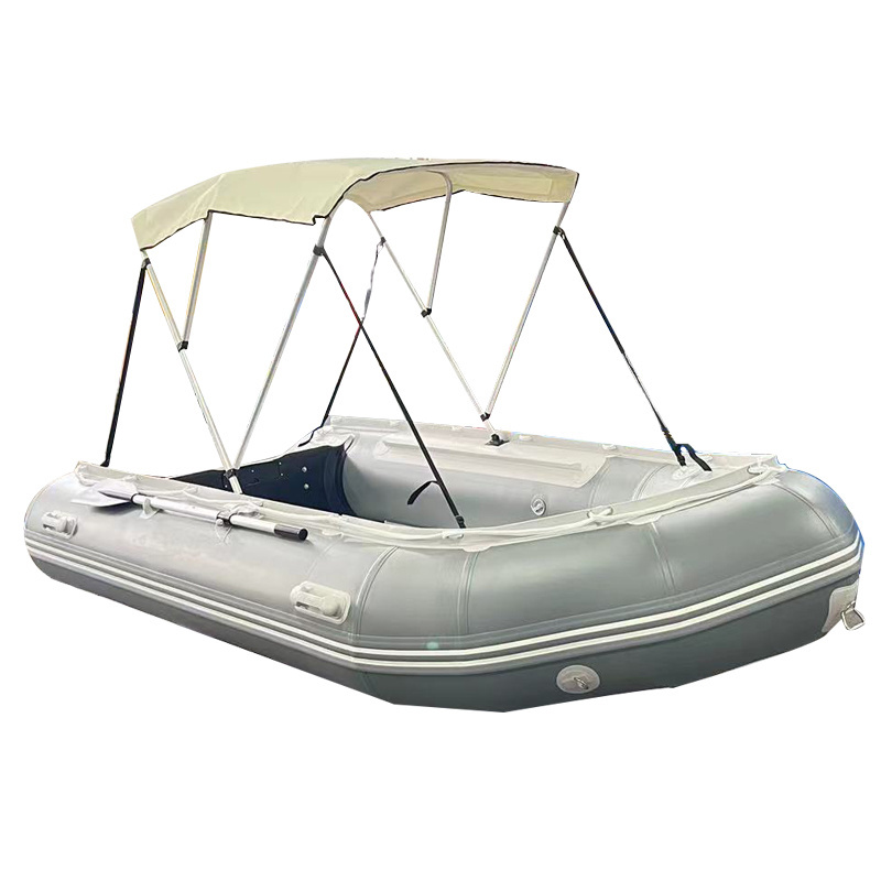 Commercial Hovercraft Inflatable Boat/ Portable Pvc Boat With Tent And Wheel