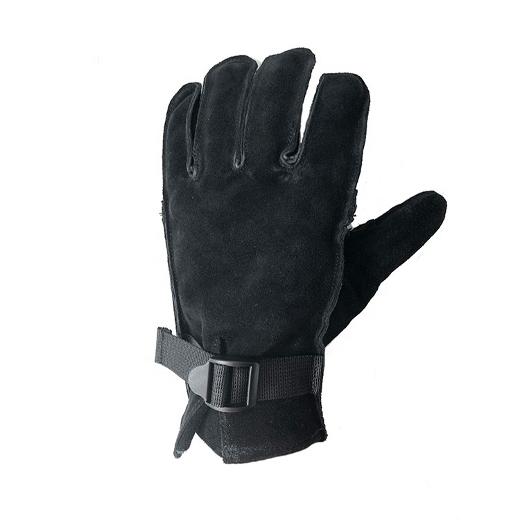 Cowhide Leather Shooting Gloves mountain climb rope rappelling glove leather rescue gloves