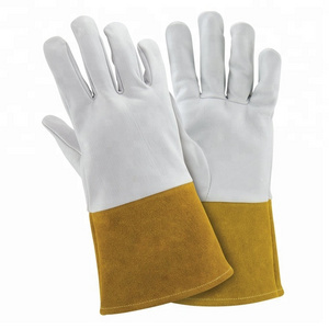 Custom Deign Heavy Duty Weld Top Grain Kidskin Goatskin Leather Welder Mig Waterproof Heat Resistant Tig Welding Gloves