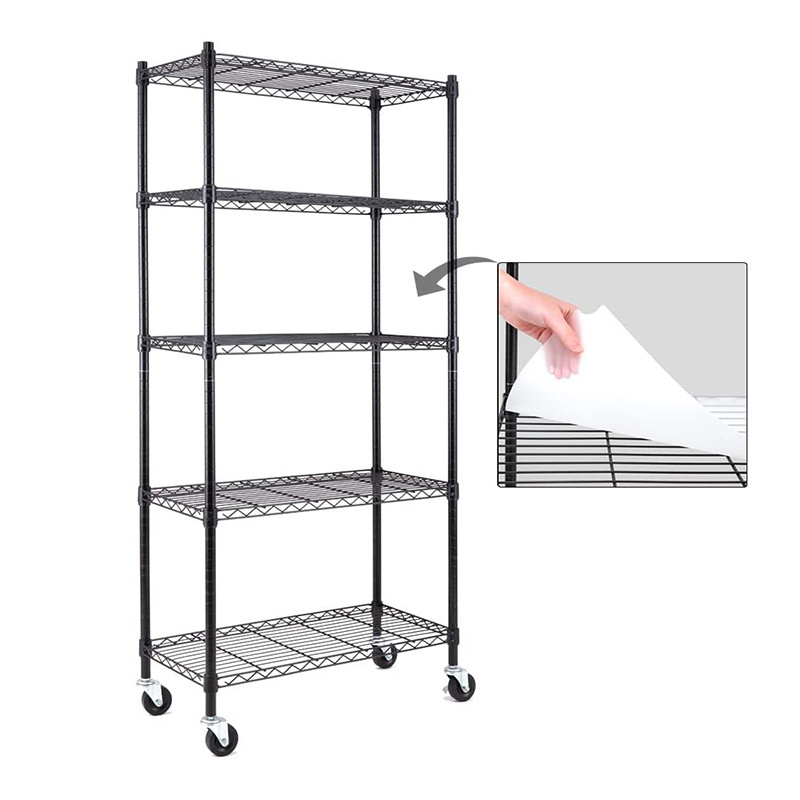 Household Display Wire Chrome Shelf Durable Heavy Duty Metal Shelves Utility Chrome Shelving With Wheels