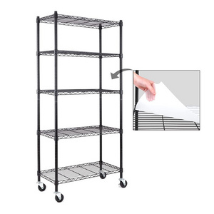 Household Display Wire Chrome Shelf Durable Heavy Duty Metal Shelves Utility Chrome Shelving With Wheels