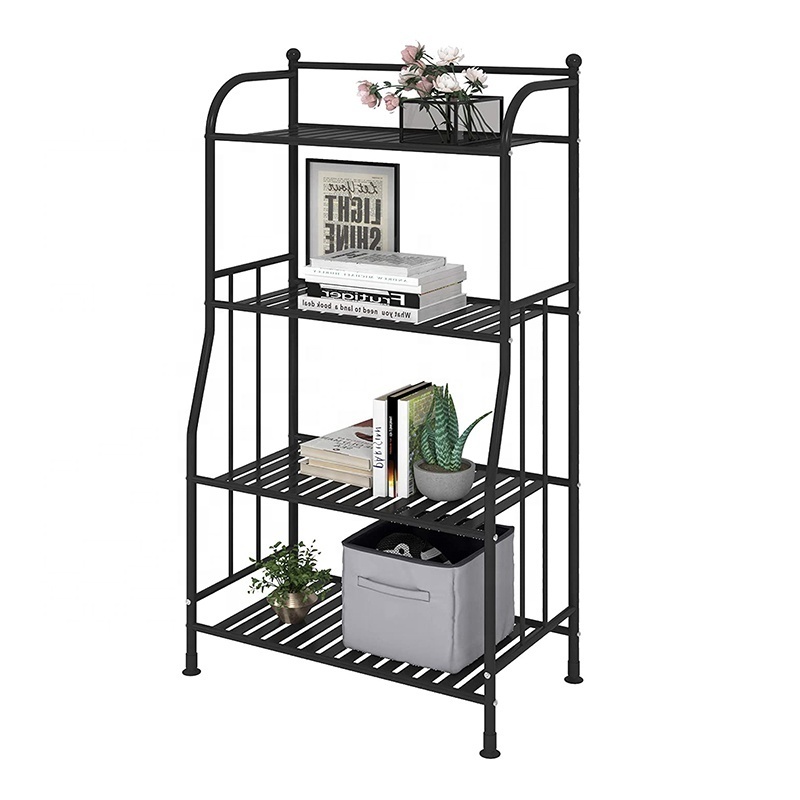 5 Tier Metal Shelf Tower Free Standing Shelving Unit Heavy Duty Plant Flower Stand Shelves Rack Storage Organizer Bookshelf