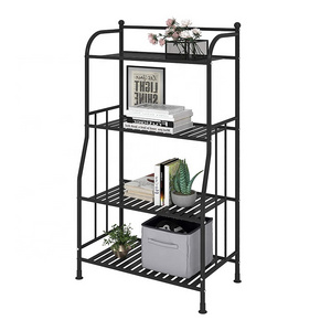 5 Tier Metal Shelf Tower Free Standing Shelving Unit Heavy Duty Plant Flower Stand Shelves Rack Storage Organizer Bookshelf