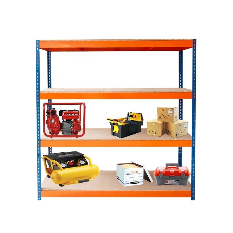 Garage Stackable Metal Warehouse Rack Storage Shelf Boltless Metal Shelving Unit Storage Shelves Heavy Duty Rack