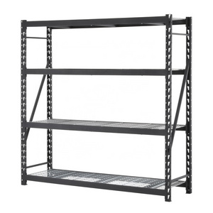 Metal Racking Bays 4 Tier Freestand Garage Shelving Boltless Rack Heavy Duty Mesh Wire Shelving Unit