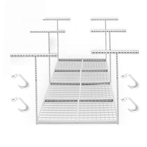 Warehouse Shelving Overhead Storage Rack Adjustable 4'x 8' Ceiling Garage Shelf Dropdown Heavy Duty Mounted Storage Shelf