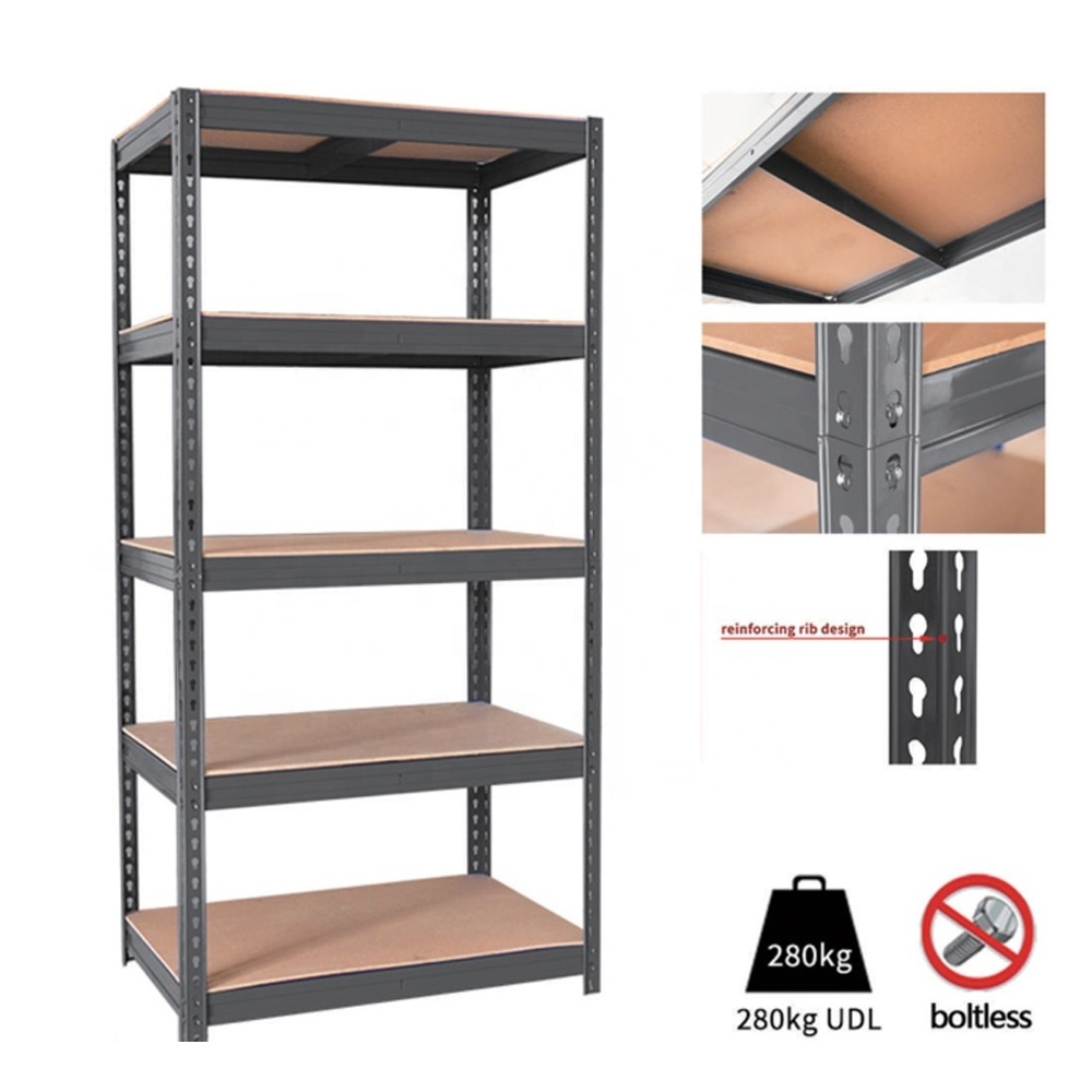 5-Tier Metal Shelving Unit Adjustable Garage Storage Utility Rack Heavy Duty Shelves Organization Multipurpose Shelf