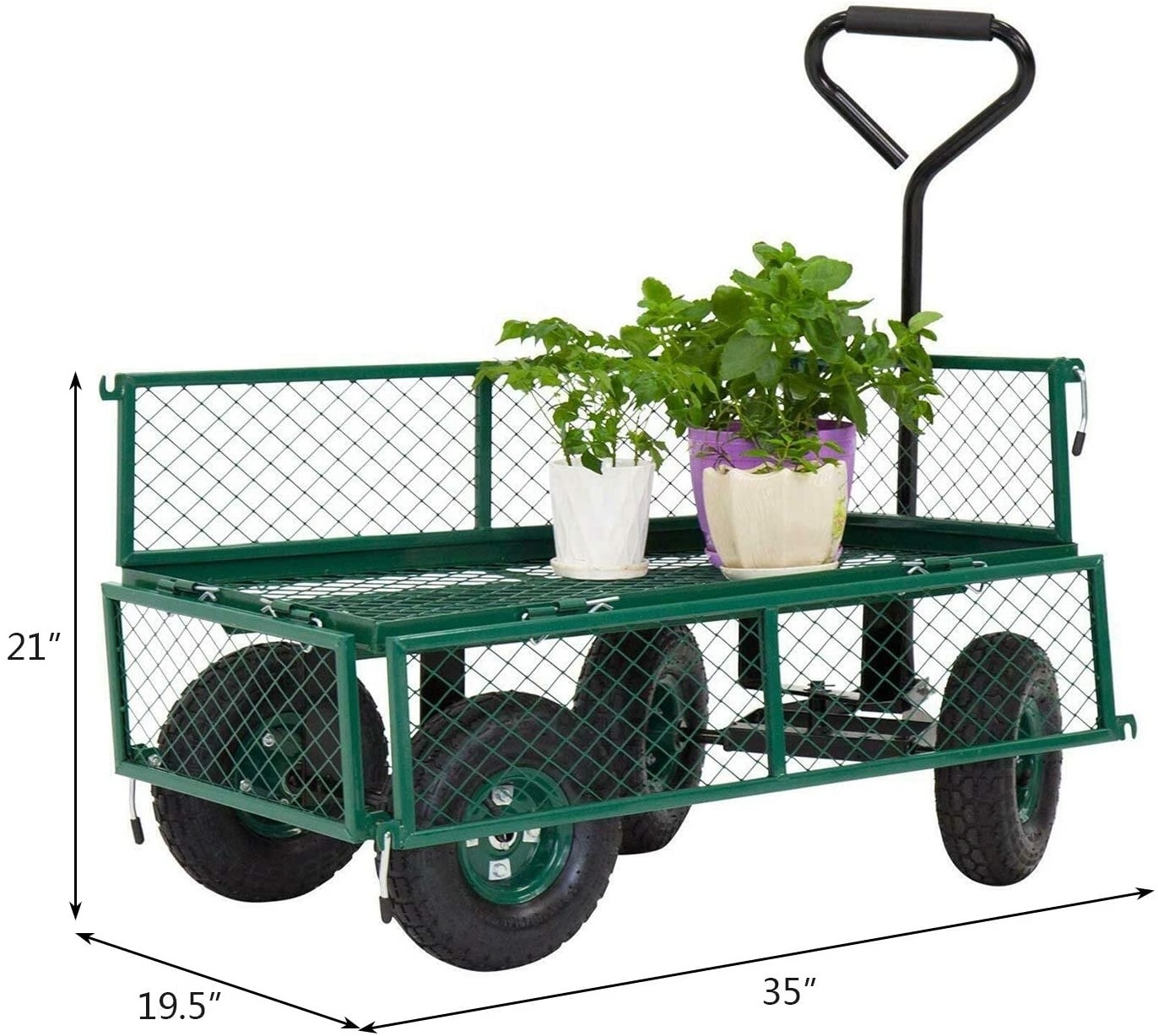 Mesh Foldable Steel Tool Garden Cart Wagon/ Outdoor Garden Cart / Garden Hand Trolley Cart