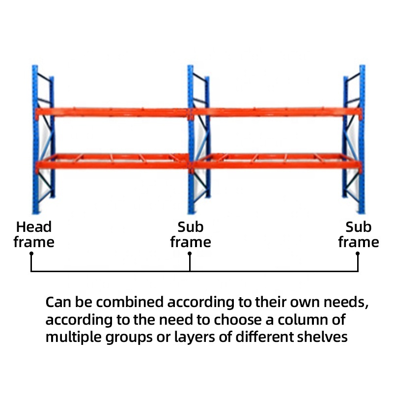 Custom Heavy Duty Boltless Steel 4 Tier Shelves Garage Shelves 400Kg/Layer Metal Warehouse Rack Pallet Stacking Shelving