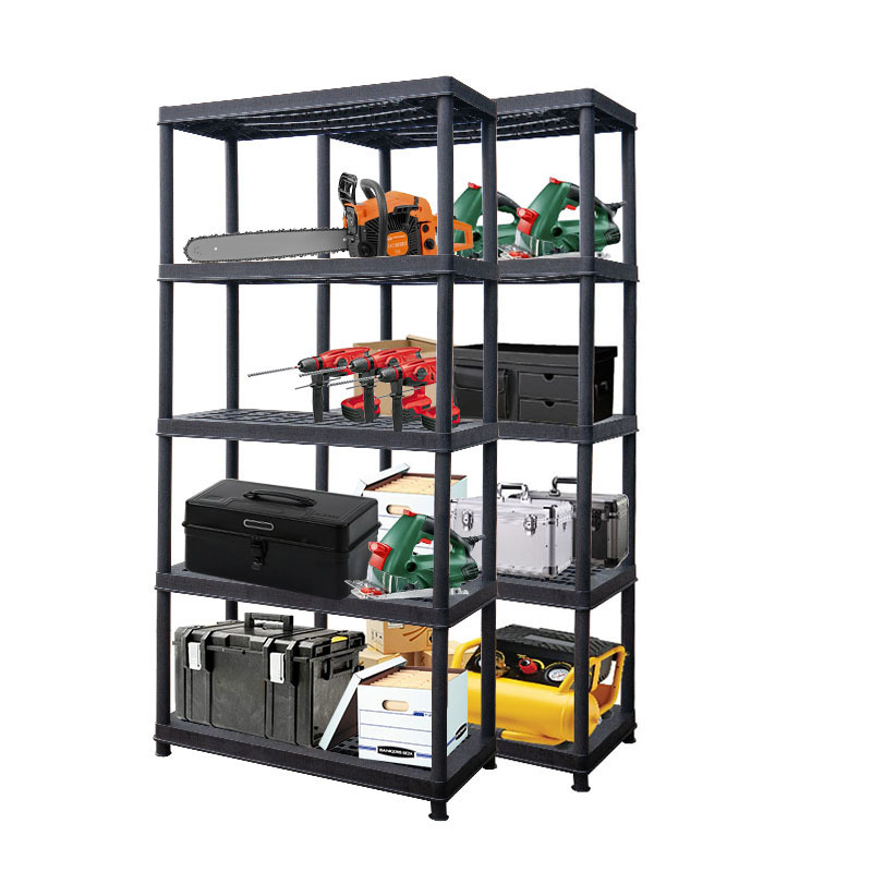 Storage stacking racks plastic shelf boltless garage shelving