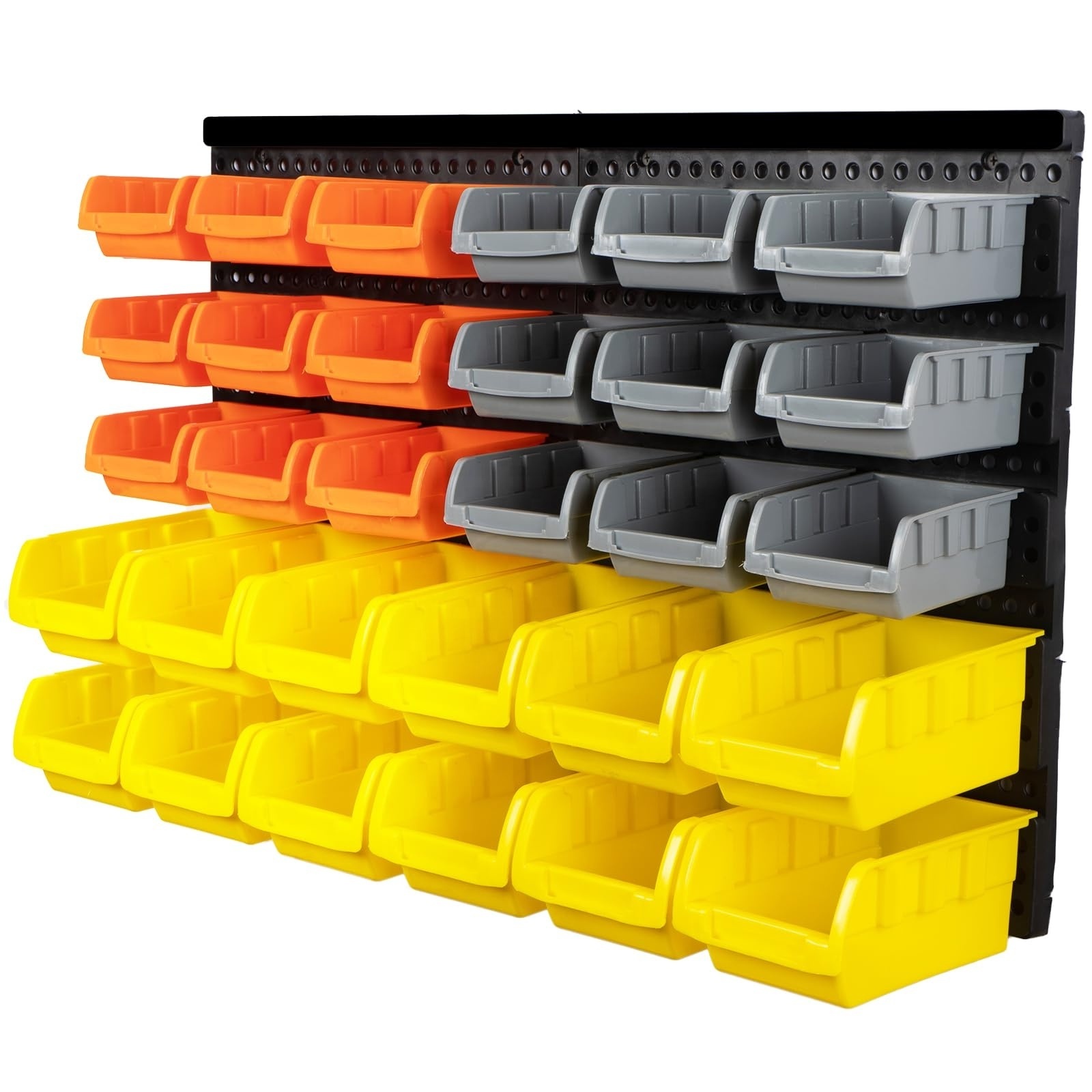 Warehouse Wall Mounted Hardware Rack Spare Box Picking Stackable Hanging Tools Storage Plastic Shelf Bins