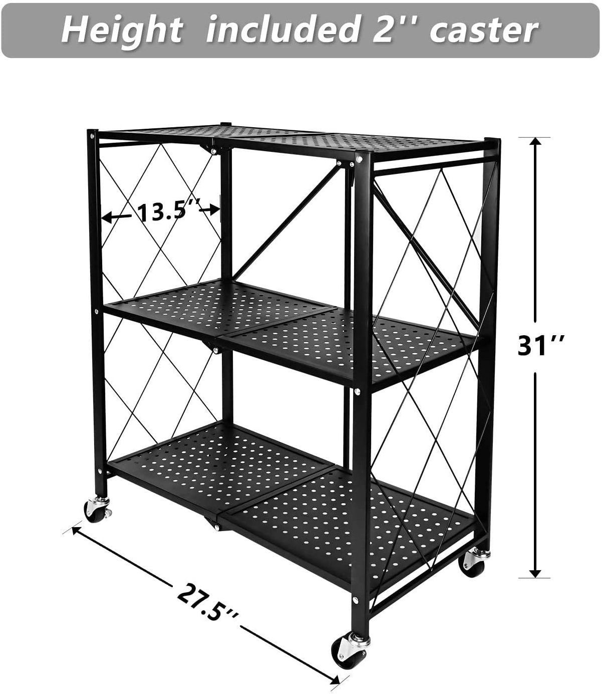 Storage Shelves 3 Tier Folding  Shelving Unit