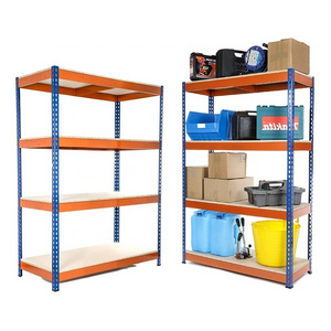 High Quality 4-Shelf Metal Boltless Floor Standing Adjustable Heavy Duty Warehouse Shelf Storage Rack Shelves Unit