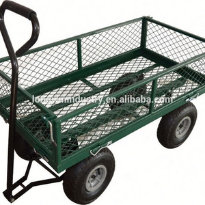 Mesh Foldable Steel Tool Garden Cart Wagon/ Outdoor Garden Cart / Garden Hand Trolley Cart