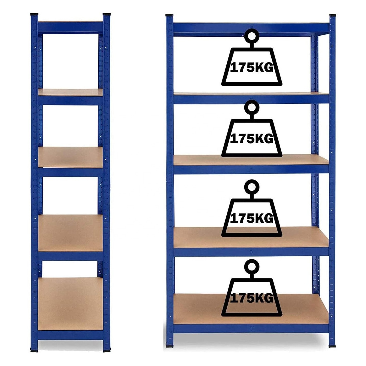 Heavy Duty Boltless Warehouse Garage 5-Shelf Shelving Unit