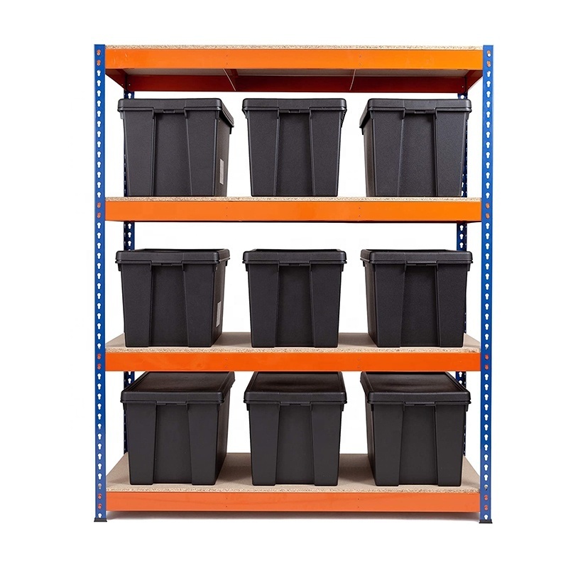 High Quality 4-Shelf Metal Boltless Floor Standing Adjustable Heavy Duty Warehouse Shelf Storage Rack Shelves Unit