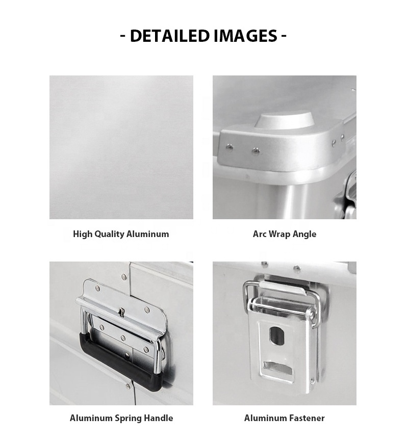 Camping Picnic Outdoor Aluminum Alloy Camping Storage Box Travel Weatherproof Organizer Aluminum Storage Boxes