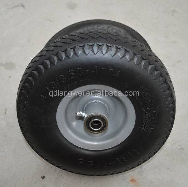 Tires Flat-Free Hand Truck Tire, 10.5in. x 4.10/3.50-4