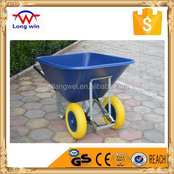 200 puncture proof Litre Large barrow Blue Poly Twin Wheelbarrow