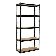 HEAVY DUTY 5 TIER BLACK SHELVING SHELVES RACK STORAGE SHELF UNIT