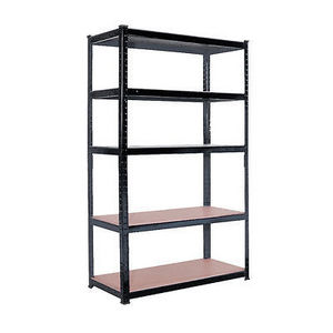 HEAVY DUTY 5 TIER BLACK SHELVING SHELVES RACK STORAGE SHELF UNIT