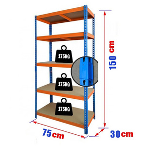 Heavy Duty 5 Shelves Boltless Racks Warehouse Metal Shelf Garage Storage Shelving Racking