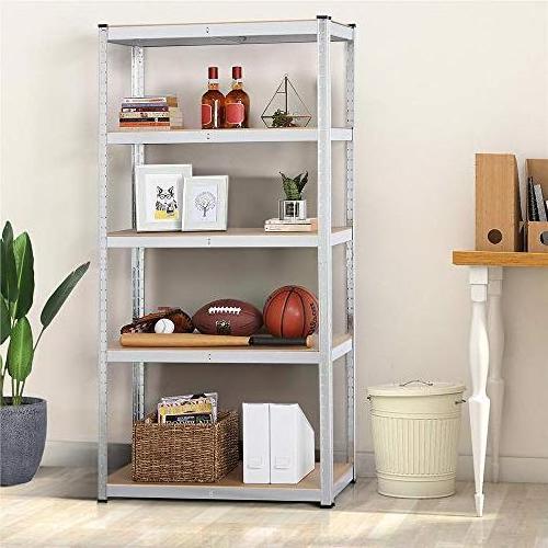 Light Duty Steel Slot Boltless Angle Shelf Garage Shelving Unit Slot Stacking Rack Metal Boltless Rivet Storage Rack Shelves