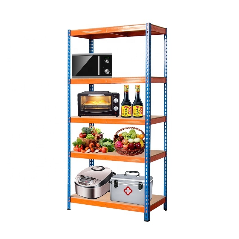 Heavy Duty Boltless 5 Tier Shelf Rack Metal Storage Warehouse Shelving Unit