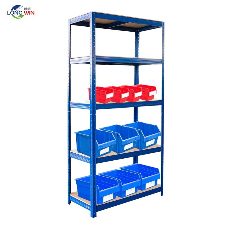 Garage 180x90x40cm Display Boltless Adjustable 5 Tier Metal Rack Shelf Medium Duty Shelf Rack Storage Shelving