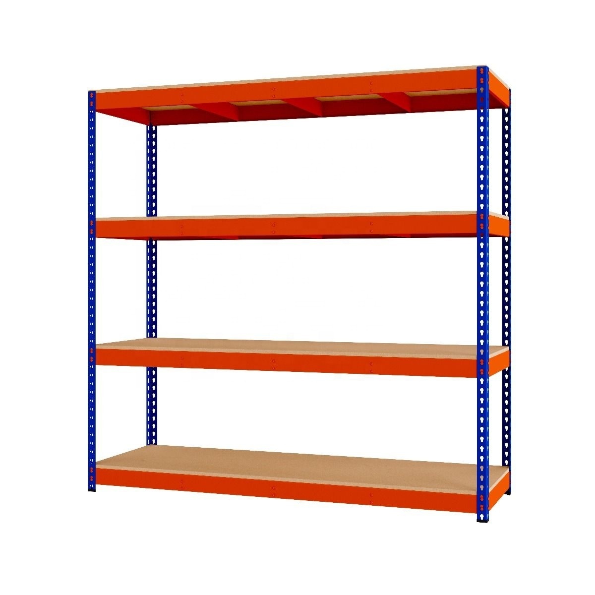 High Quality 4-Shelf Metal Boltless Floor Standing Adjustable Heavy Duty Warehouse Shelf Storage Rack Shelves Unit