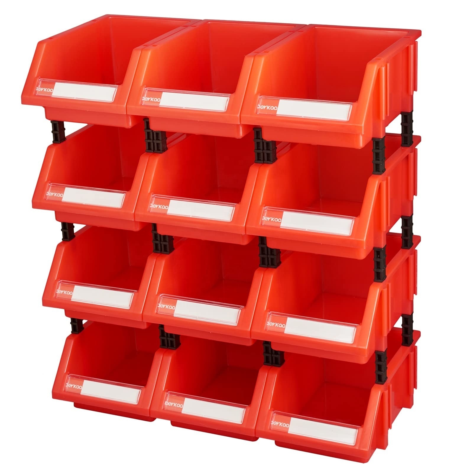 Multi Purpose Industrial Warehouse Stackable  Rectangle Rack Spares Hanging Toolspare Storage Plastic Shelf Bins