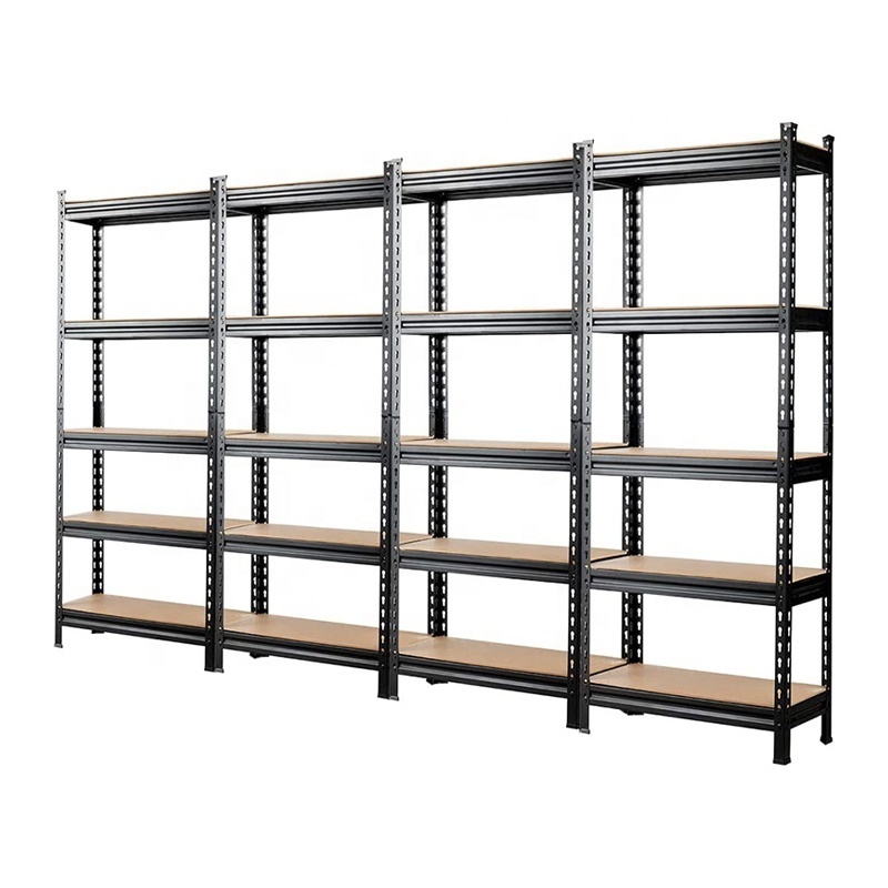 5 Level Heavy Duty Boltless Corner Metal Storage Warehouse Storage Shelves Slotted Angle Storage Rack Stacking Rack