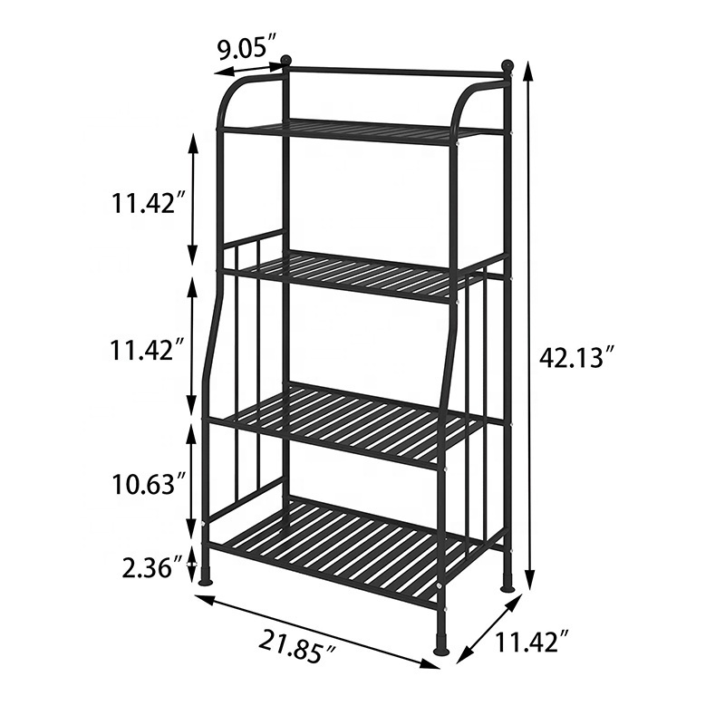 5 Tier Metal Shelf Tower Free Standing Shelving Unit Heavy Duty Plant Flower Stand Shelves Rack Storage Organizer Bookshelf