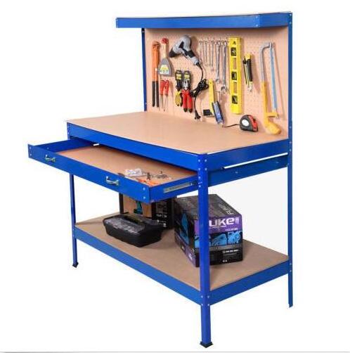 Factory sale carpenter tool steel frame industrial metal drawer work bench