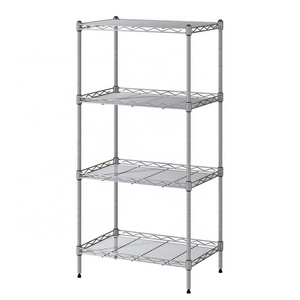 Heavy Duty Metal Mesh Wire Shelving Unit Storage Home Use Wire Rack Kitchen Chrome Wire Shelving