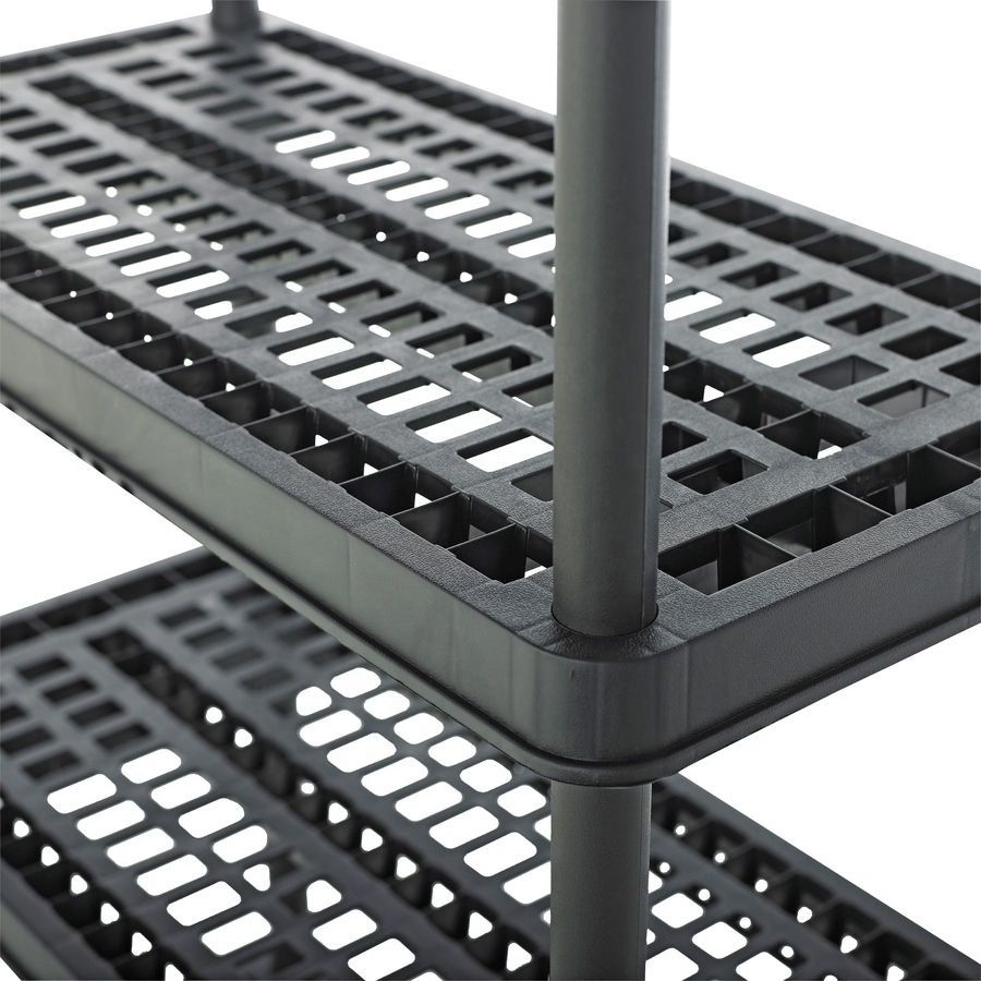 Floor Standing Household Lightweight Boltless Plastic Kitchen Baskets And Racks Storage Shelves For Storage Warehouse