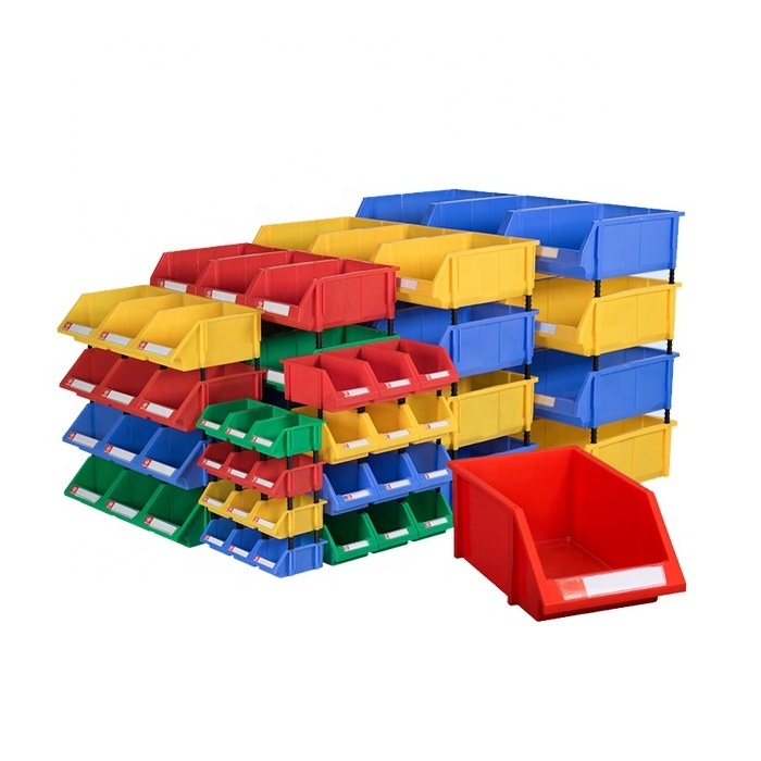 Warehouse Wall Mounted Hardware Rack Spare Box Picking Stackable Hanging Tools Storage Plastic Shelf Bins