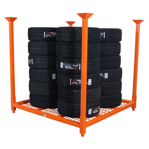 Corrosion Protection Industrial Folding Detachable Portable Metal Rack Storage Shelf Stacking Racks & Shelves Rack For Tire