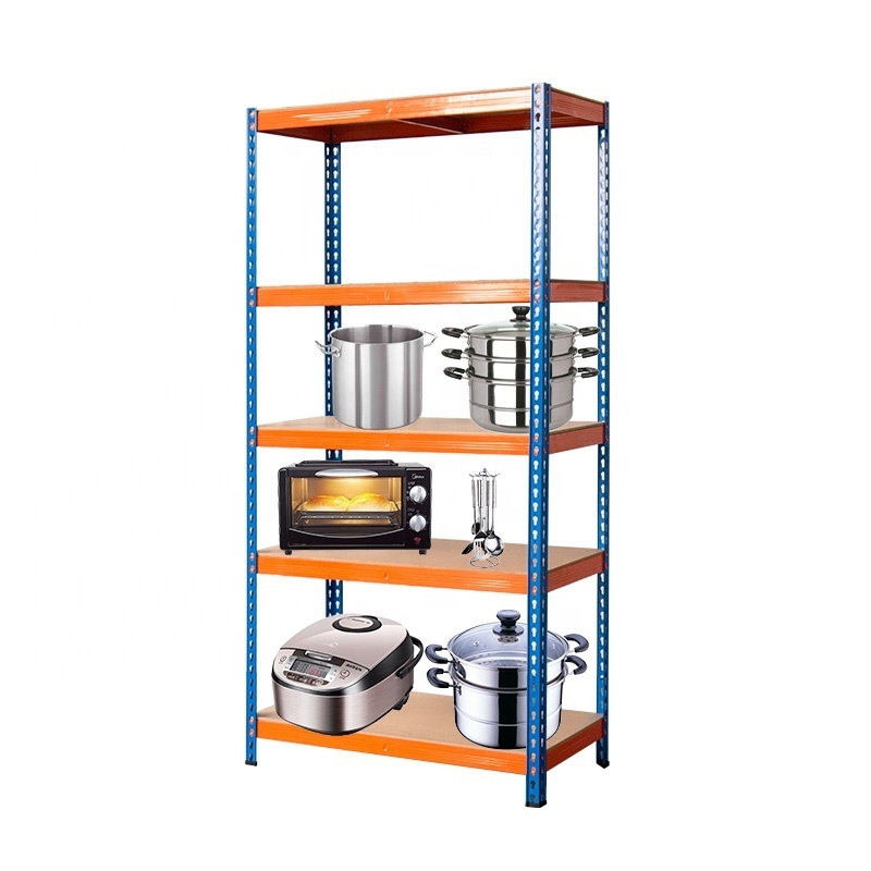 Heavy Duty Boltless 5 Tier Shelf Rack Metal Storage Warehouse Shelving Unit