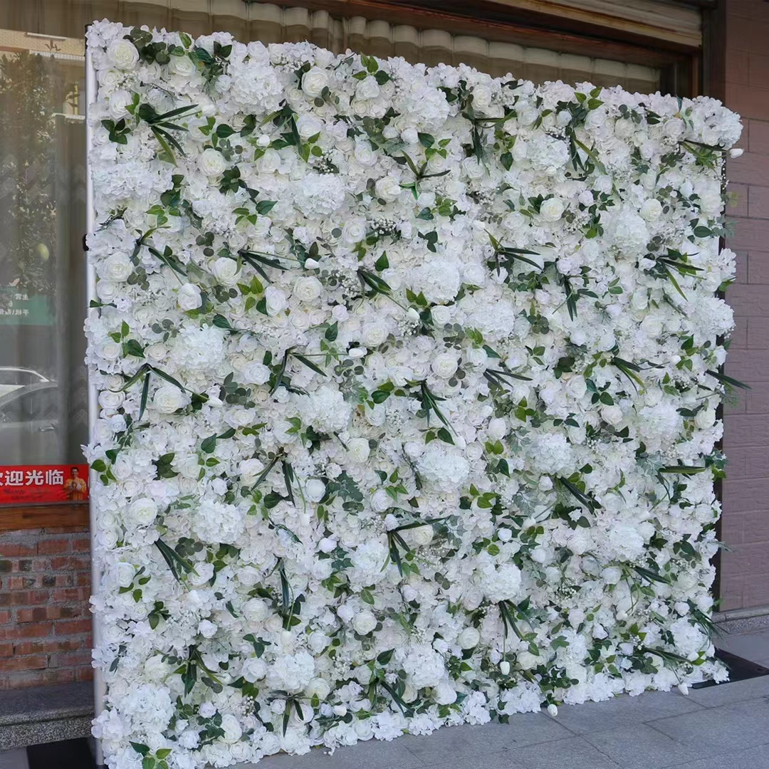 Flower Wall Wedding Rose Floral Wall 3D Flower Panel White Flower Wall Backdrop