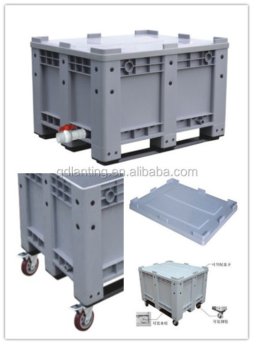 1200X1000X760MM Plastic Crate With Lid And Wheel