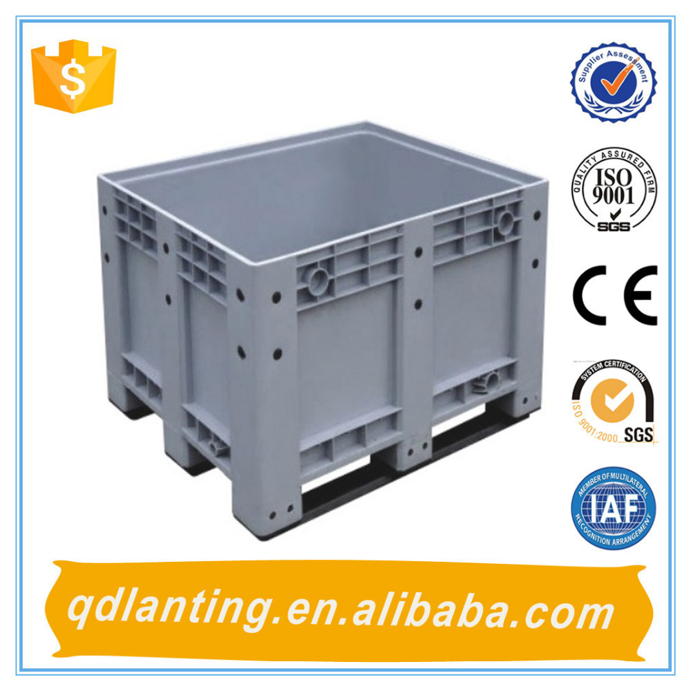 1200*1000*760mm plastic turnover box plastic pallet crate for wheels