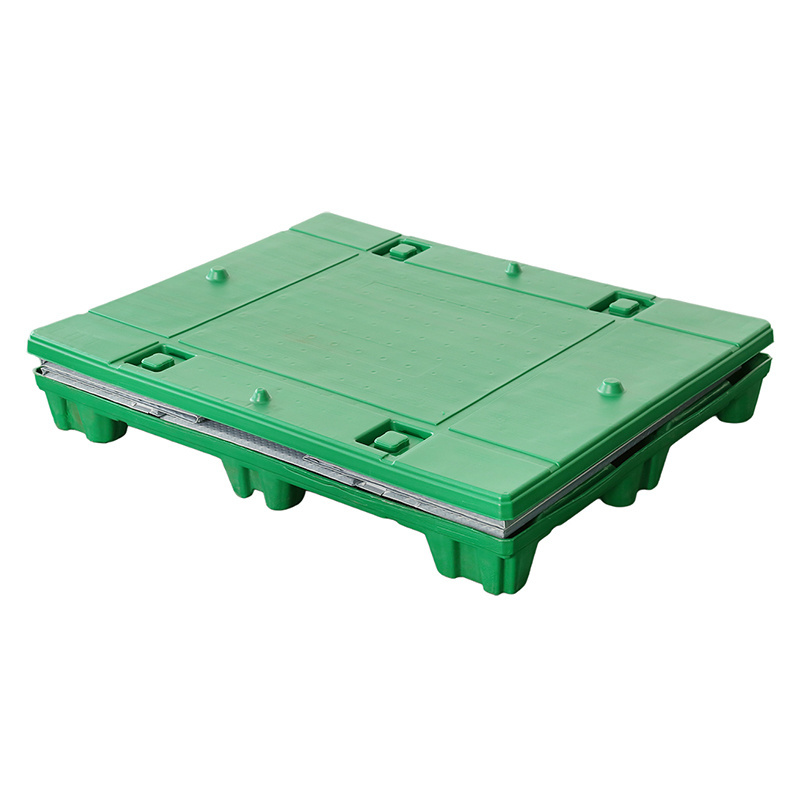 UV Resistance 1800x1200x990mm Multiway Collapsible Plastic PP Sleeve Pack Pallet Box With A Pallet And Lid