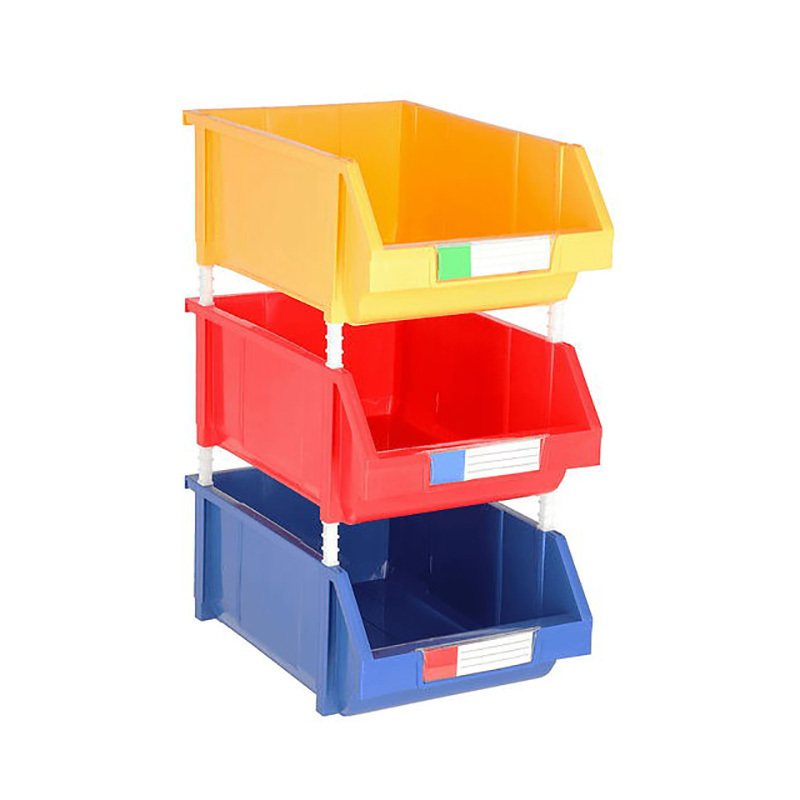 Plastic Virgin Material Stack Hang Storage Bins Box Drawer In Warehouse Garage Hospital School