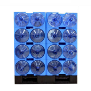 plastic pallet water rack for storage 40 bottles of  19L/20L/5 gallons drinking spring water