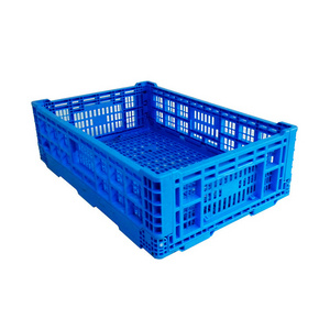 high-quality folding storage trolley collapsible box foldable crate for food grade plastic storage shipment